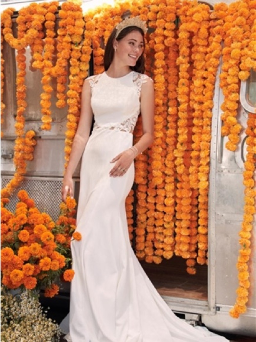 Willowy Nesryne 54400 Bridal Gown with Lace Cutout Details